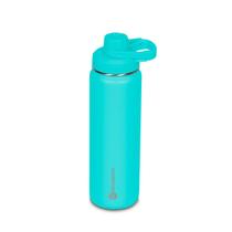 Garrafa Térmica Inox Goldentec 750ml com bico Azul Claro para bebidas quentes ou frias com tampa com base emborrachada