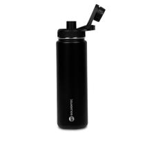 Garrafa Térmica Inox Goldentec 750ml para bebidas quente ou fria, com bico e base emborrachada-Preto