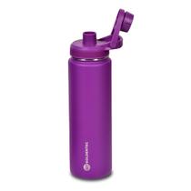 Garrafa Térmica Inox Goldentec Termic 750ml Roxo para bebidas quentes ou frias com tampa, bico e base emborrachada