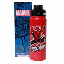 Garrafa Térmica Inox Homem Aranha Spiderman Botão Click Canudo Mochila Anti Vazamento 650ml Original Licenciada Garrafa Térmica Inox Homem Aranha Spiderman Botão Click Canudo Mochila Anti Vazamento 650ml Original Licenciada