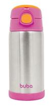 Garrafa Térmica Inox Infantil Com Canudo 400ml Rosa Buba Garrafa Térmica Inox Infantil Com Canudo 400ml Rosa Buba