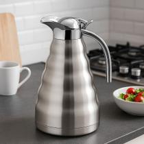 Garrafa Térmica Inox Muller 1,2L Café Prata com Gatilho Antigotas e Ampola De Vidro Garrafa Térmica Inox Muller 1,2L Café Prata com Gatilho Antigotas e Ampola De Vidro