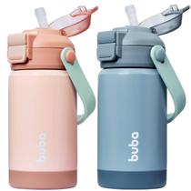 Garrafa Térmica Inox Parede Dupla Bico Ou Canudo 360ml Buba