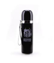 Garrafa Térmica Inox Preta Santos Time Produto Oficial 500ml