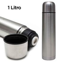 Garrafa Térmica Inox Squeeze 1 Litro Vacuum Flask Camping - COMPROU LEVOU