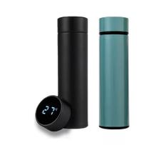 Garrafa Termica Inox Termometro Visor Led Tampa Vacuo 500ml