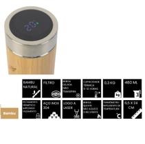 Garrafa Térmica Inteligente com Filtro Mormaii 480ml Bambu Mor-7006t Garrafa Térmica Inteligente com Filtro Mormaii 480ml Bambu Mor-7006t