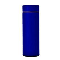 Garrafa Térmica Inteligente De Inox 500ml Tampa C/Sensor De Temperatura Led Água Café Chá Azul