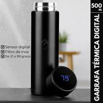 Garrafa Térmica Inteligente Sensor De Temperatura Digital Led Café Água Quente Gelado