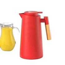 Garrafa Térmica Jarra Inox Café Chá 1 Litro Cabo Madeira Garrafa Térmica Jarra Inox Café Chá 1 Litro Cabo Madeira