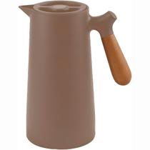 Garrafa Térmica Jarra Nórdica Inox Café Cabo Madeira
