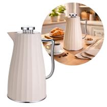 Garrafa Térmica Kiara 1 Litro Creme e Prata Design Classic Luxo - Tuut Garrafa Térmica Kiara 1 Litro Creme e Prata Design Classic Luxo - Tuut