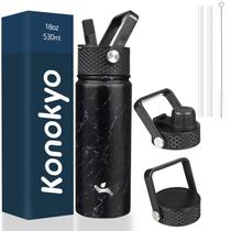 Garrafa Térmica Konokyo 530 ml em Aço Inoxidável com 3 Tampas