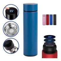 Garrafa Térmica Led Em Aço Inox Temperatura Digital 500ml Garrafa Térmica Led Em Aço Inox Temperatura Digital 500ml