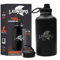 Garrafa Térmica Leonidas, 1.750ml, 24h Frio e 10h Quente, Metal, Preto Garrafa Térmica Leonidas, 1.750ml, 24h Frio e 10h Quente, Metal, Preto