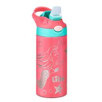 Garrafa Térmica Lill Kids Inox Sereia com Bebedor de Silicone 3+ Anos 350ml