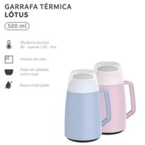 Garrafa Térmica Lótus 500ml Para Café Água Chá Leite Ampola Vidro - Soprano