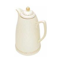 Garrafa Térmica Luxo De Porcelana Renda Creme 900 Ml Wolff Garrafa Térmica Luxo De Porcelana Renda Creme 900 Ml Wolff