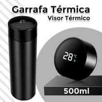 Garrafa termica maculina visor touch termometro digital led