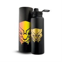 Garrafa Térmica Marvel Pantera Negra 1 Litro Avengers Inoxidável Garrafa Térmica Marvel Pantera Negra 1 Litro Avengers Inoxidável