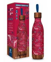 Garrafa térmica metal neo 500ml fly - paisley rosa - BRASFOOT