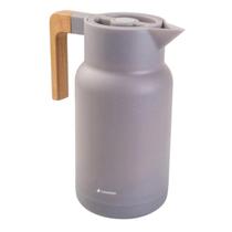 Garrafa Térmica Minimalista 1 Litro Com Cabo de Madeira Garrafa Térmica Minimalista 1 Litro Com Cabo de Madeira