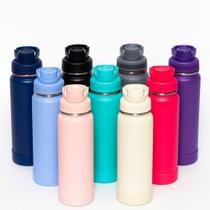 Garrafa Térmica MS-961 800ml - Duplamente Isolada a Vácuo, Base Emborrachada Anti Derrapante