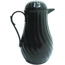 Garrafa Térmica Nova 1L Preta Plástico Vintage Café Bulé Chá