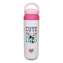 Garrafa Térmica Oficial Rebecca Bonbon Squeeze Cute French Dog 500ml RB26309 Cor:Off White Garrafa Térmica Oficial Rebecca Bonbon Squeeze Cute French Dog 500ml RB26309 Cor:Off White