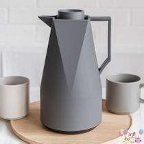 Garrafa Térmica Origami Cinza 1 L Wolff Ideal para Mesa Posta no Café da Manhã Garrafa Térmica Origami Cinza 1 L Wolff Ideal para Mesa Posta no Café da Manhã