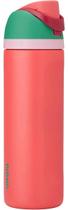 Garrafa Térmica Owala Freesip 710ml 24oz Inox C/canudo Flip Vermelho Strawbery Field