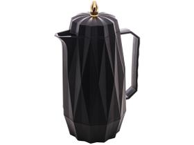 Garrafa Térmica p/ Café Chá Leite Plástico Minimalista Dourado Diamond Diamante 1L Garrafa Térmica p/ Café Chá Leite Plástico Minimalista Dourado Diamond Diamante 1L
