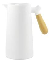 Garrafa Térmica Para Café Chá Cabo Madeira 1l Branco