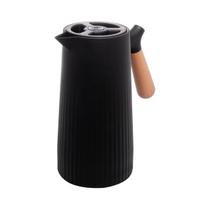 Garrafa Térmica Para Café Chá Cabo Madeira 1l Preto