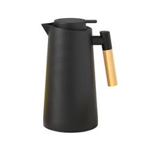 Garrafa Termica Para café Estilo Escandinavo com pegador de madeira Fosco 1 Litro