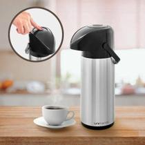 Garrafa Térmica Para Café Inox Com Bomba de Presão Grande 1 Litro