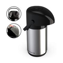 Garrafa Térmica Para Café Verona 0,6 Litros Aço Inox Unitermi Chá Leite Água Quente Fria Qualidade Premium Terere