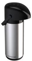 Garrafa Térmica Para Café Verona 0,6 ou 1 ou 1,8 Litros Unitermi Aço Inox Chá Leite Água Quente Fria Qualidade Premium T