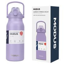 Garrafa Térmica Parede Dupla Com Canudo e Trava Aço Inox 1700ml Café Suco Água Academia Passeio Caminhada
