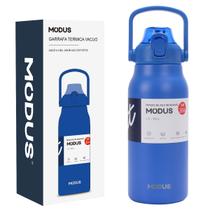 Garrafa Térmica Parede Dupla Com Canudo e Trava Aço Inox 1700ml Café Suco Água Academia Passeio Caminhada