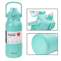 Garrafa Térmica Parede Dupla Com Canudo e Trava Aço Inox 1700ml Café Suco Água Academia Passeio Caminhada