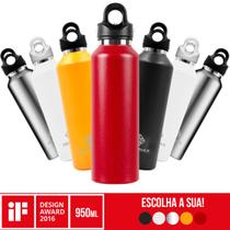 Garrafa Térmica Parede Dupla Revomax 950 ml Original Aço Inox Tampa a Vácuo Café Suco Água Academia Passeio Caminhada