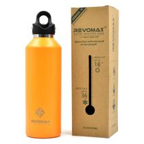 Garrafa Térmica Parede Dupla Revomax 950 ml Original Aço Inox Tampa a Vácuo Café Suco Água Academia Passeio Caminhada