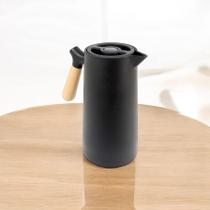 Garrafa Térmica Plástica 1L com Cabo de Madeira Moderna Estilo e Funcionalidade