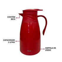 Garrafa Térmica Plástica Bule 1L Cafés Chás - Mood Garrafa Térmica Plástica Bule 1L Cafés Chás - Mood
