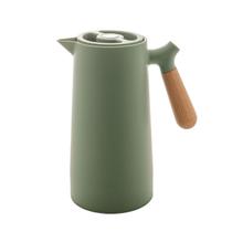 Garrafa Térmica plástico 1L com cabo madeira nordica verde Wolff Bon Gourmet - 28856