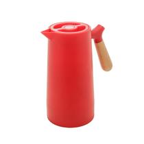 Garrafa Térmica plástico 1L com cabo madeira nordica vermelha Bon Gourmet - 28855 Garrafa Térmica plástico 1L com cabo madeira nordica vermelha Bon Gourmet - 28855