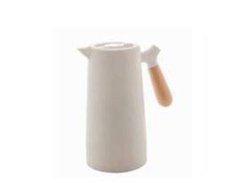 GARRAFA TÉRMICA PLÁSTICO COM CABO MADEIRA NORDICA BRANCA 1l GARRAFA TÉRMICA PLÁSTICO COM CABO MADEIRA NORDICA BRANCA 1l