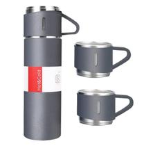 Garrafa Térmica Portatil Vacuum Inox 500ml P/ Suco Café Com 3 Xícaras