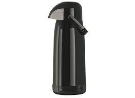 Garrafa térmica preta 1,8l magic pressão pump ampola de vidr
